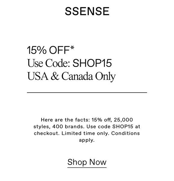 ssense discount code 2018