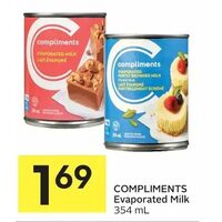 Compliments Evaporated Milk 