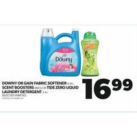 Downy or Gain Fabric Softener, Scent Boosters or Tide Zero Liquid Laundry Detergent