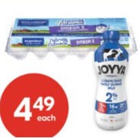 Burnbrae Naturegg Omega 3, Large Brown Eggs or Joyya Ultrafiltered Milk