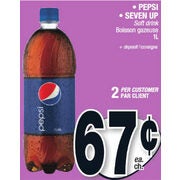 Pepsi or Seven Up - $0.67