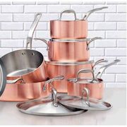 Lagostina Euro-Clad Copper Cookware Set, 12-Pc - $499.99 (75% Off)