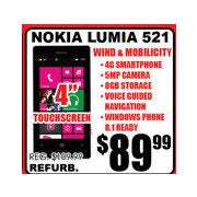 Nokia Lumia 521 4" Smartphone - $89.99