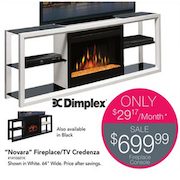 Dimplex "Novara" Fireplace/TV Credenza - $699.99