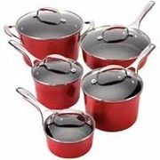 Kitchenaid Cookware Set, Red, 10-Pc - $129.99 (70% Off)