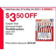 Colgate Total Advanced Health Toothbrushes - $11.49 ($3.50 Off)