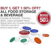 All Food Storage & Beverage  - BOGO 50% Off