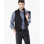 Wool-blend Buttoned Down Vest - $56.97 ($42.93 Off)