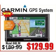 Garmin Nuvi 66LM GPS System - $129.9