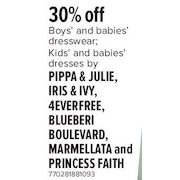 Boys' and Babies' Dresswear; Kids' and Babies' Dresses by Pippa & Julie, Iris & Ivy, 4Everfree and More - 30% off
