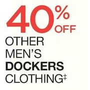 Select Men's Dockers Clothing - 40% off
