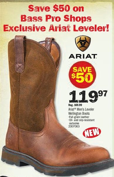 ariat work boots bass pro