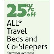 All Travel Beds And Co-Sleepers - 25% off