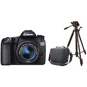 Canon EOS 70D DSLR Camera with 18-55mm IS STM Lens, Tripod & Camera Bag - $1149.99 ($220.00 off)