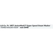 Samsung 6.0 Cu. Ft. VRT Active Wash Super Speed Steam Washer  - $948.00