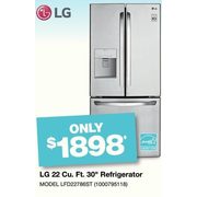 22 cu. ft. French Door Refrigerator with Water Dispenser in Stainless Steel  - $1898.00