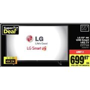 LG 55" 4K UHD Smart LED TV  - $699.97