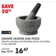Granite Mortar and Pestle - $16.47 (50% off)