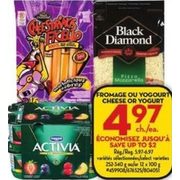 Black Diamond Cheese or Danone Activia Yogurt - $4.97 (Up to $2.00 off)