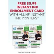 Free $5.99 Instant Ink Enrollment Card with All HP Instant Ink Printers