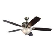 For Living Olympia Brushed Nickel Ceiling Fan, 5-blade, 52-in - $89.99 ($110.00 Off)
