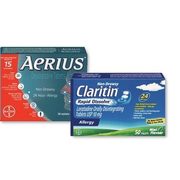 Aerius or Dual Action Tablets or Claritin Allergy Tablets or Rapid Dissolve - $29.99