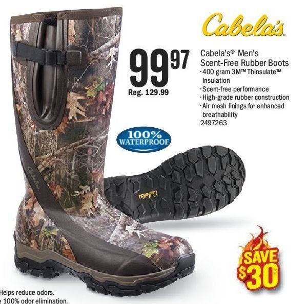 Cabela's Men's Scent-Free Rubber Boots 