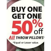 All Throw Pillows - BOGO 50%  off