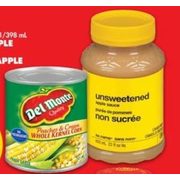 Del Monte Vegetables, No Name Apple Sauce, Canned Pineapple - $1.00