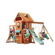 kidkraft ridgeview deluxe clubhouse wooden swing set