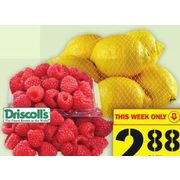 Raspberries or Lemons - $2.88