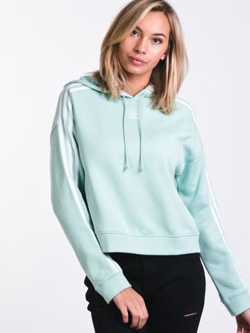 adidas cropped hoodie blush green