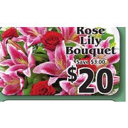 Rose Lily Bouquet  - $20.00 ($3.00 off)