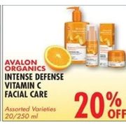 Avalon Organics Intense Defense Vitamin C Facial Care - 20% off