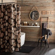 Logs Of Wood Printed Shower Curtain - $27.99 ($12.00 Off)