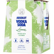 Absolut - Soda Lime Can - $9.99 ($1.00 Off)