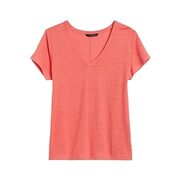 Linen V-neck T-shirt - $45.97 ($9.03 Off)