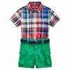Ralph Lauren Childrenswear Baby Boys' [3-24m] Madras Top + Belted Short Two-Piece Set - $35.94 ($36.56 Off)