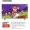 Samsung 55" Crystal 4k UHD Smart TV - $699.99