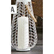 Hampton Bay Metal Lantern With Natural Rope Handle - $27.98