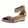 Hera Beige Floral Wedge Sandal By Earth - $89.95 ($60.05 Off)