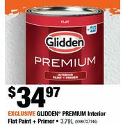 Glidden Premium Interior Flat Paint+Printer  - $34.97