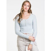 Harlow Plush Cropped Henley - $24.99 ($15.01 Off)