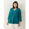 Blouse With Front Pleat And Buttons - $19.97 ($39.98 Off)