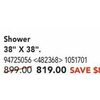 Techno Form Shower - $819.00 ($80.00 off)