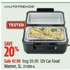 Autotrends 12V Car Food Warmer - $47.99 (20% off)