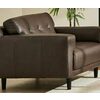 Eq3 Remi Button Tufted Leather Chair in Petra Terre - $1999.00
