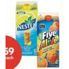 PC Blue Menu Margarine, Nestea Iced Tea or Five Alive Real Fruit Beverage - $3.59